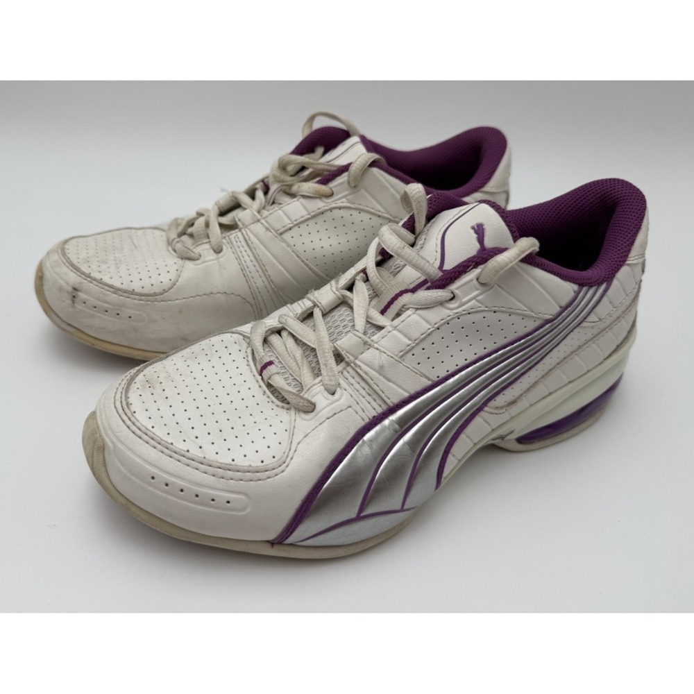 Vintage PUMA  Womens Size 7 White Purple‎ Style Code: 184364 02